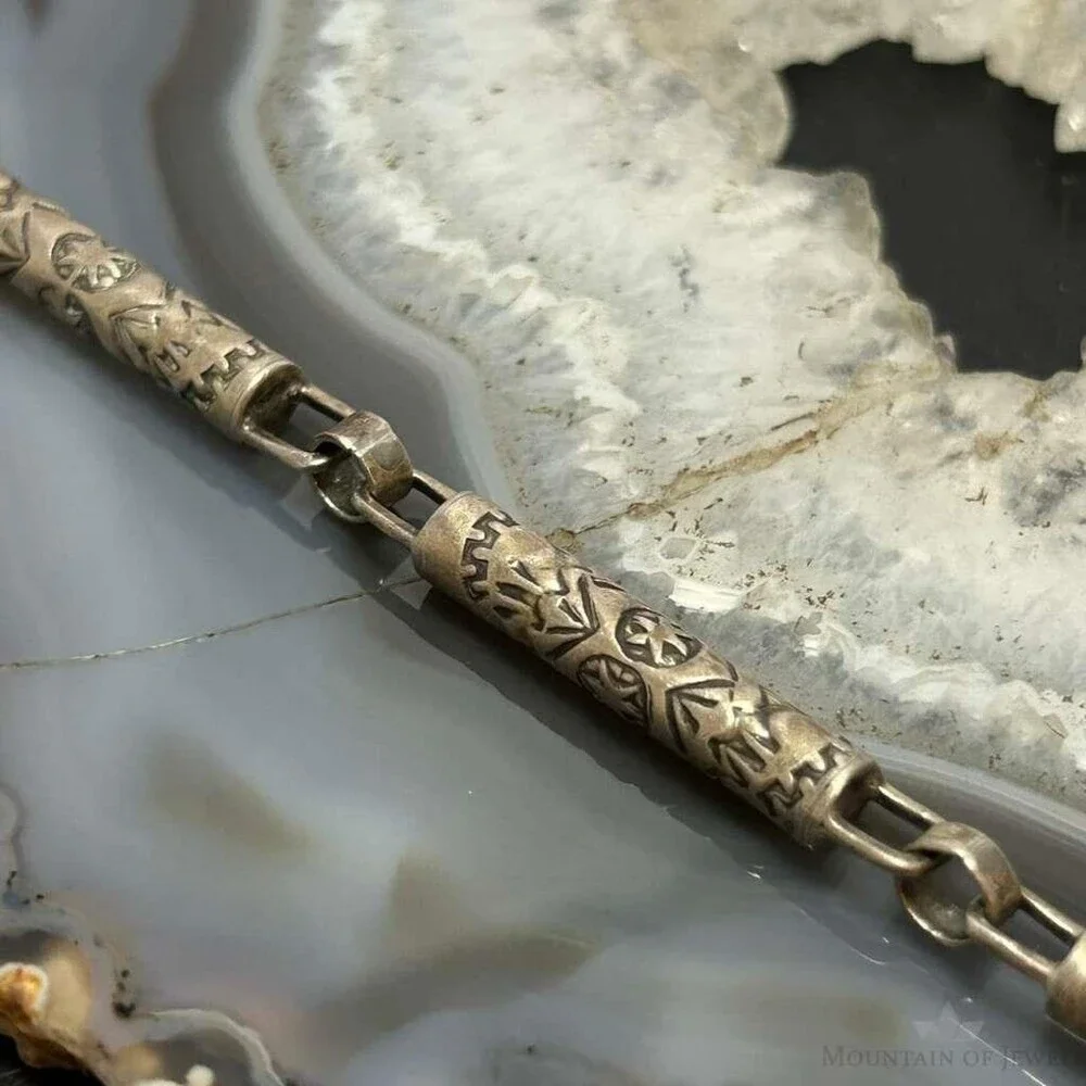 Vintage Silver Stamped Cylinder 24